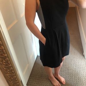 Madewell black and white dress with pockets sz 10